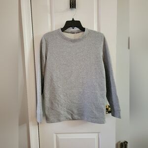 Lululemon Yes Fleece Pullover Heathered Medium Grey Size 4 Side Zip Sweater